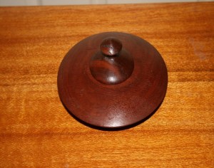 Simple lidded box. Jarrah.