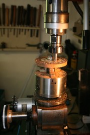 The drill is cutting.