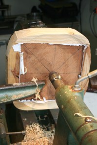 Turning a square top.